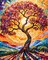 Paint by Numbers Kits for Adults – Tree of Life Stained Glass Style DIY Acrylic Painting Kit on Canvas, Abstract Tree Art for Home Wall Decor, 16x20 Inch Frameless